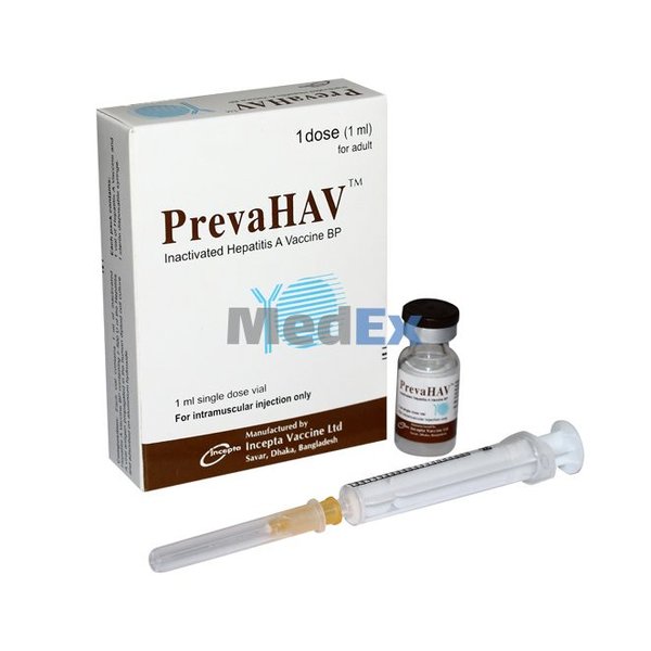 PrevaHAV (For adult) 500 unit/1 ml Packaging