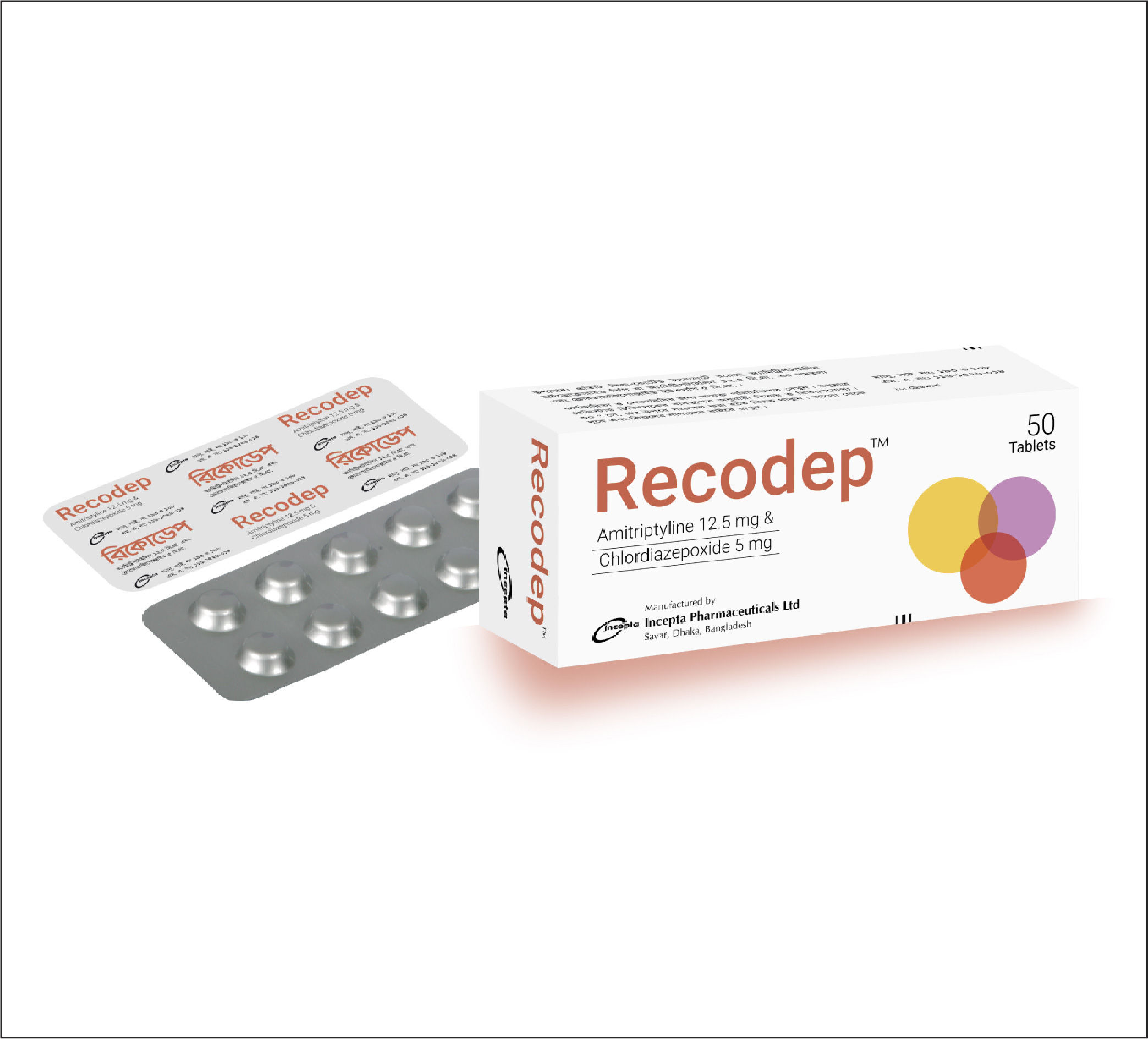 Recodep 12.5 mg+5 mg Packaging