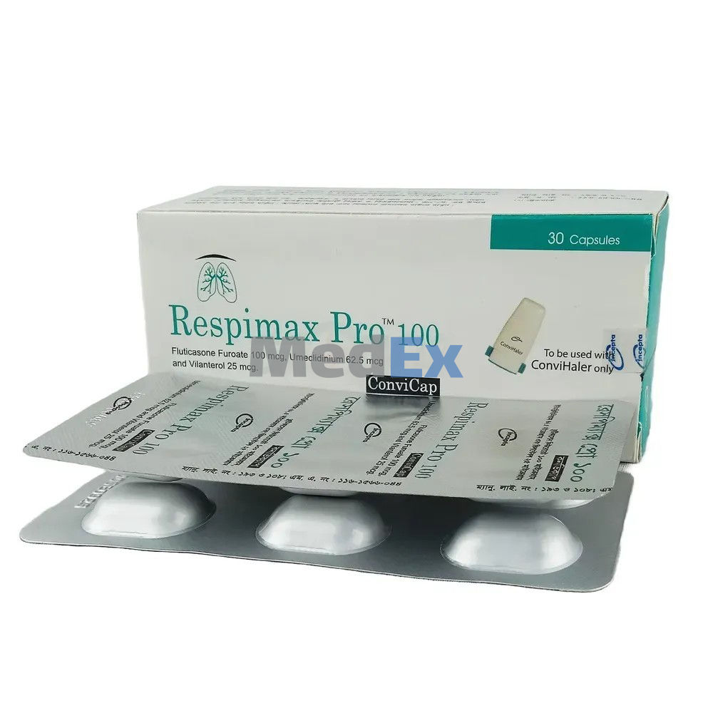 Respimax Pro 25 mcg+100 mcg+62.5 mcg Packaging