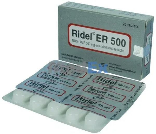 Ridel ER 500 mg Packaging