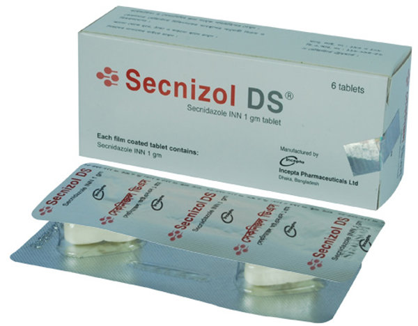 Secnizol DS 1000 mg Packaging