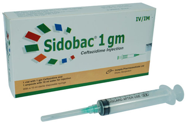 Sidobac 1 gm/vial Packaging