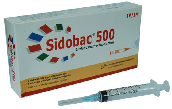 Sidobac 500 mg/vial Packaging
