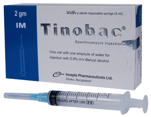 Tinobac 2 gm/vial Packaging
