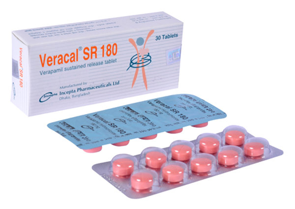 Veracal SR 180 mg Packaging