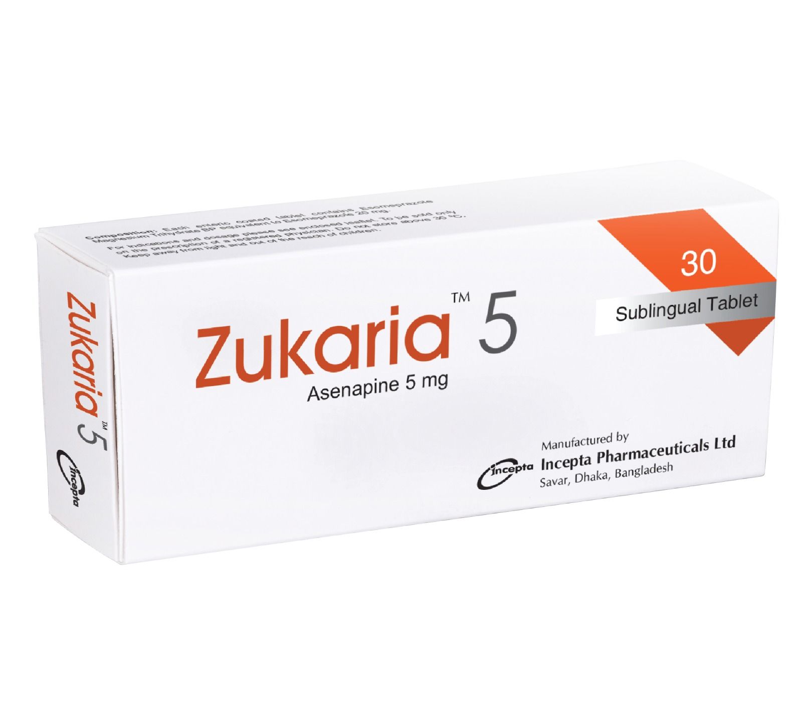 Zukaria 5 mg Packaging