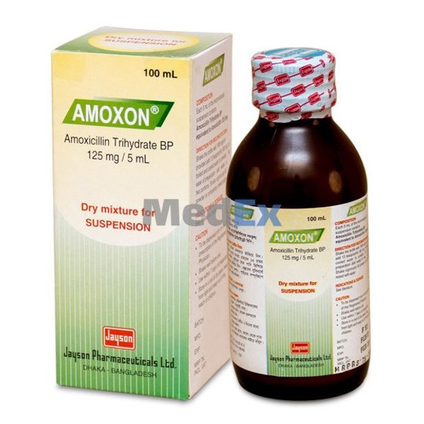 Amoxon 125 mg/5 ml Packaging