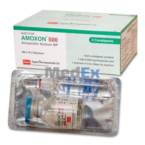 Amoxon 500 mg/vial Packaging