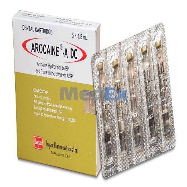 Arocaine-A DC 4%+0.001% Packaging