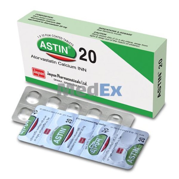 Astin 20 mg Packaging