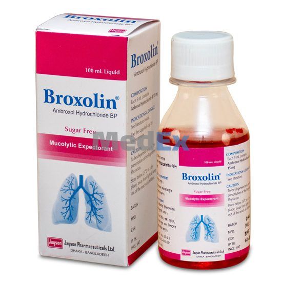 Broxolin 15 mg/5 ml Packaging