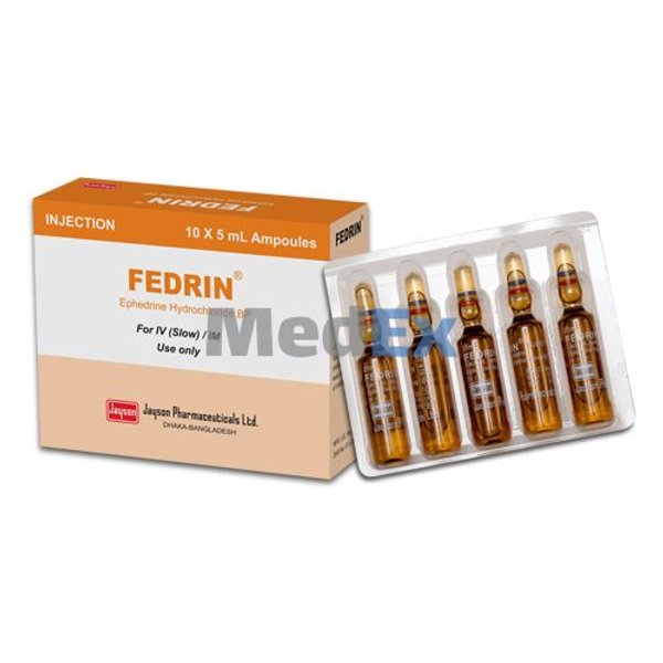 Fedrin 25 mg/5 ml Packaging
