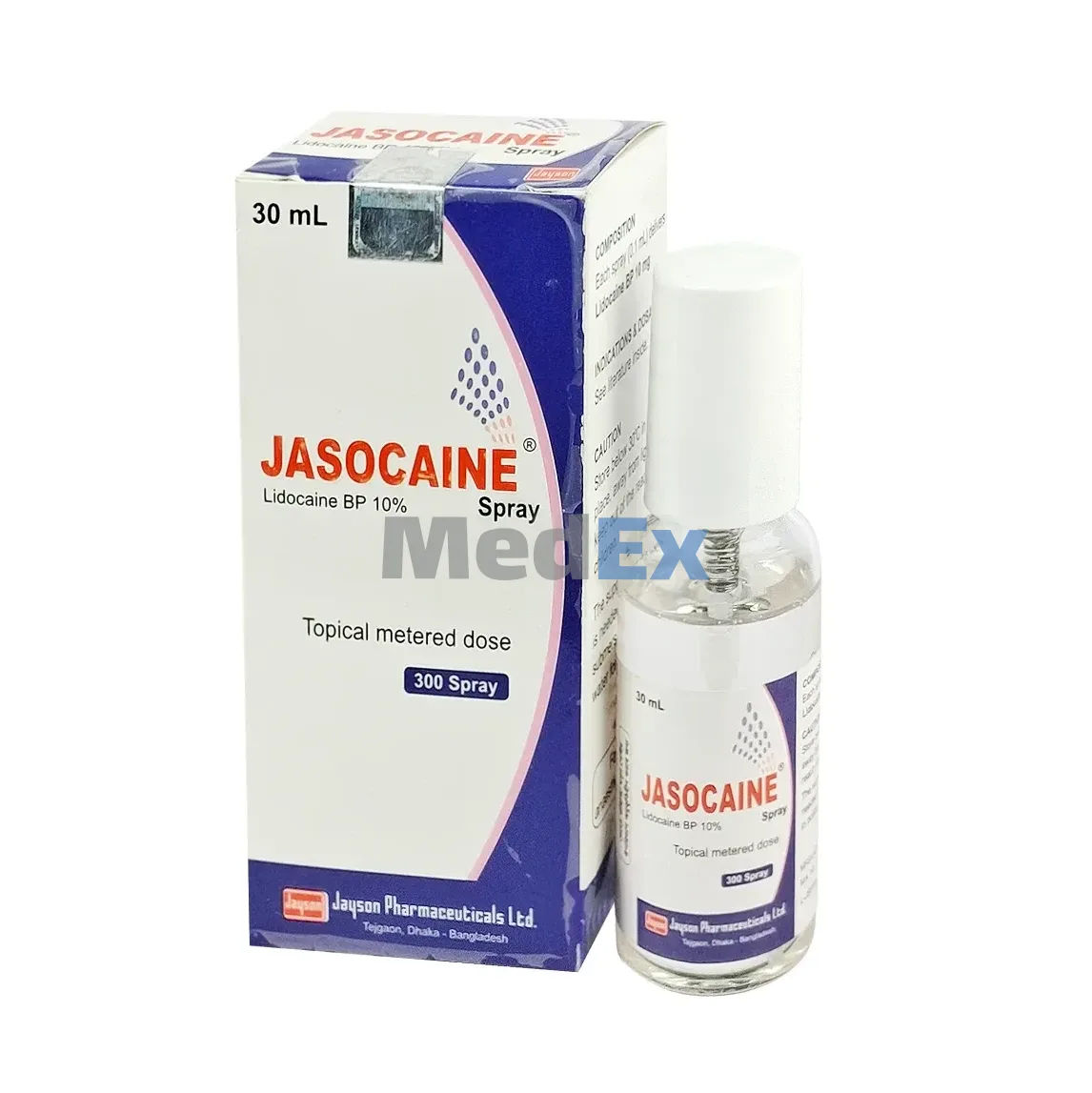 Jasocaine 10 mg/spray Packaging