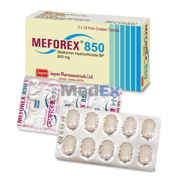 Meforex 850 mg Packaging
