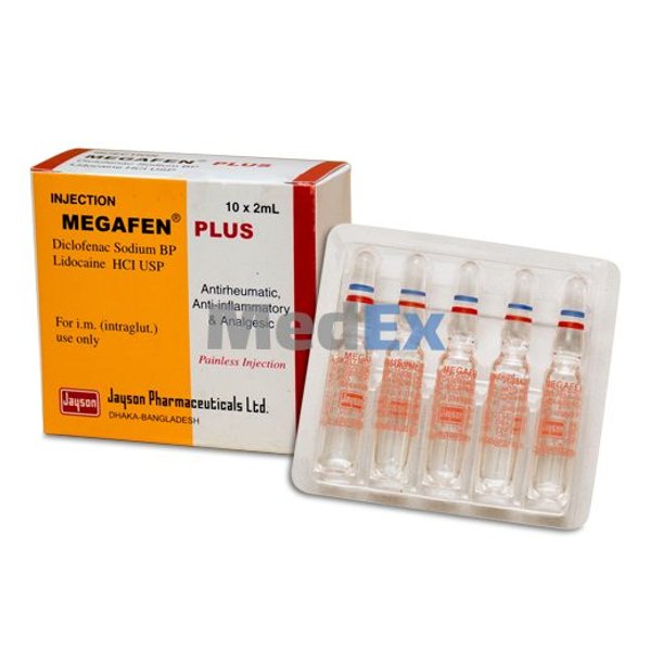 Megafen Plus (75 mg+20 mg)/2 ml Packaging
