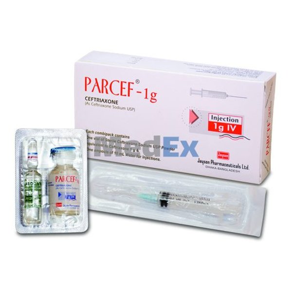 Parcef 1 gm/vial Packaging