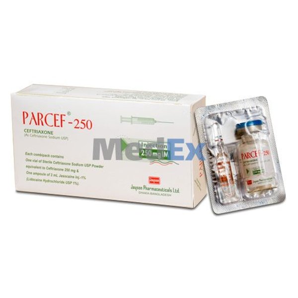 Parcef 250 mg/vial Packaging