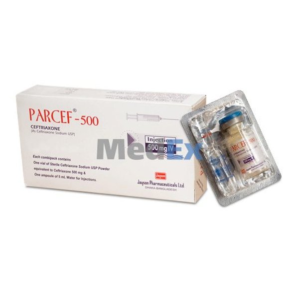 Parcef 500 mg/vial Packaging