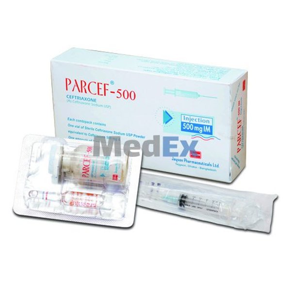 Parcef 500 mg/vial Packaging