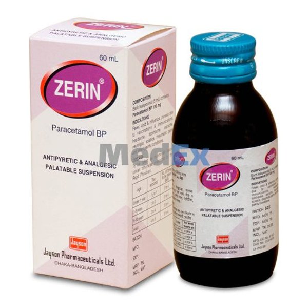 Zerin 120 mg/5 ml Packaging