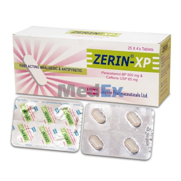 Zerin-XP 500 mg+65 mg Packaging