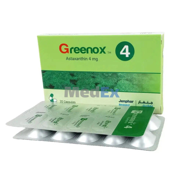 Greenox 4 mg Packaging