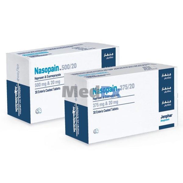 Nasopain 500 mg+20 mg Packaging