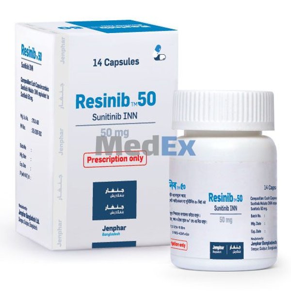 Resinib 50 mg Packaging