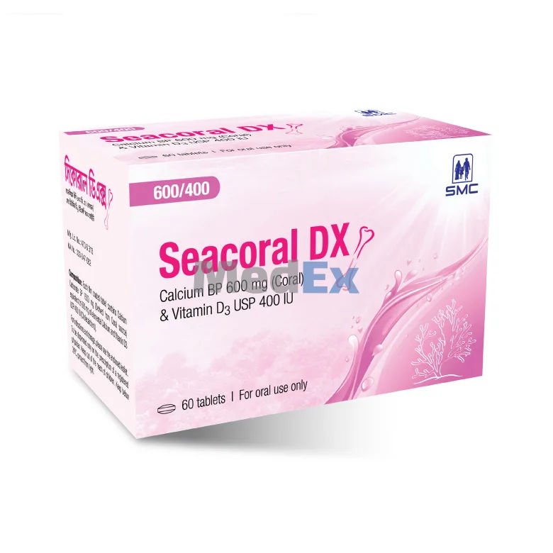 Seacoral DX 600 mg+400 IU Packaging