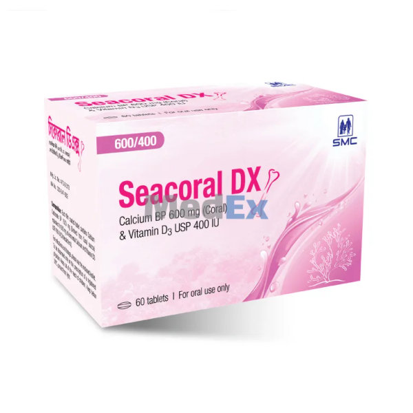 Seacoral DX 600 mg+400 IU Packaging