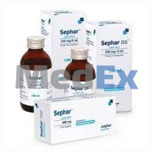Sephar DS 250 mg/5 ml Packaging