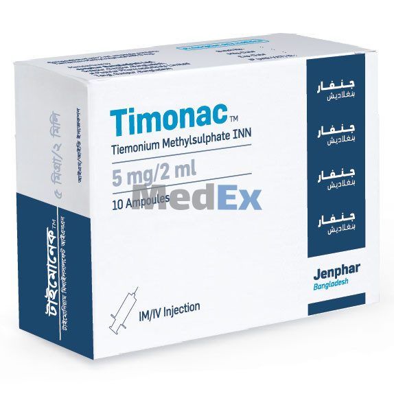 Timonac 5 mg/2 ml Packaging