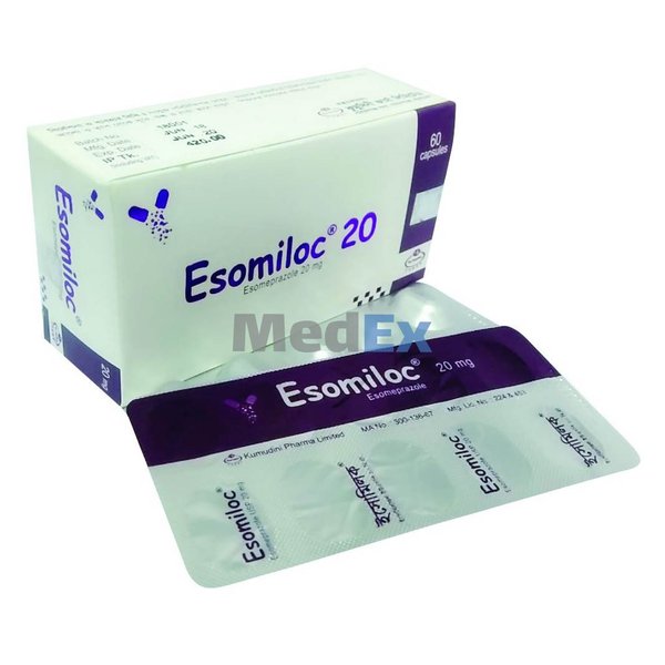 Esomiloc 20 mg Packaging