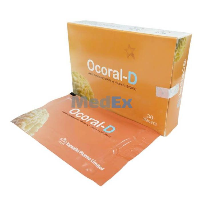 Ocoral D 500 mg+200 IU Packaging