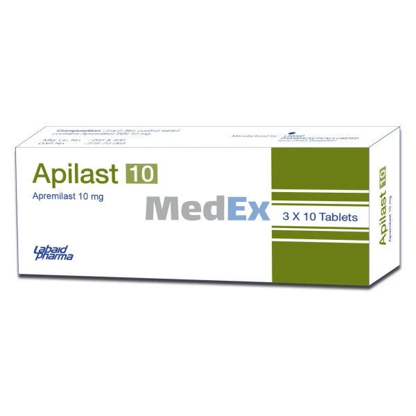 Apilast 10 mg Packaging