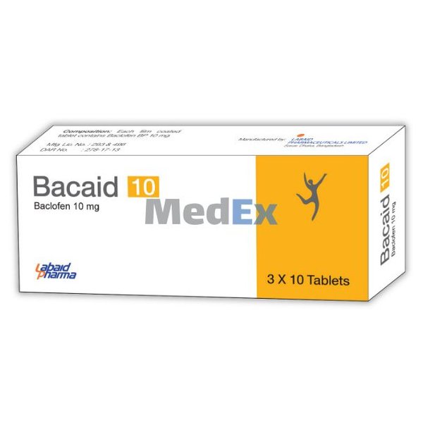 Bacaid 10 mg Packaging