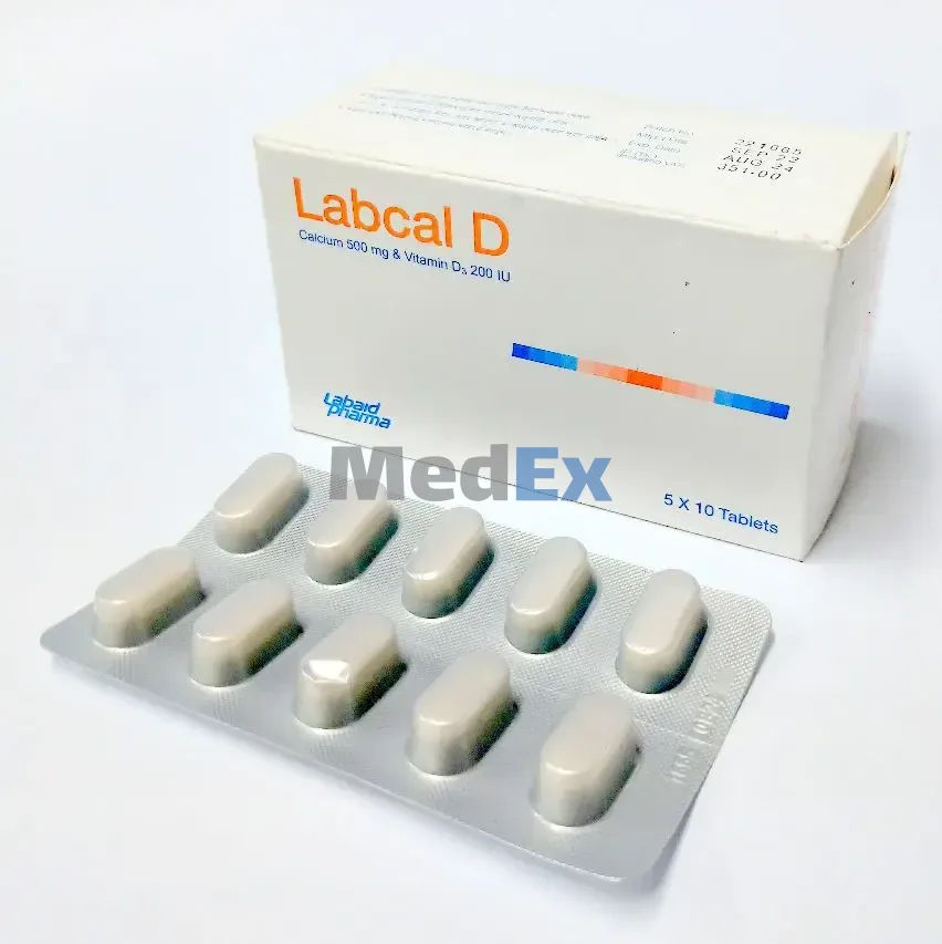 Labcal-D 500 mg+200 IU Packaging