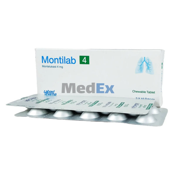 Montilab 4 mg Packaging