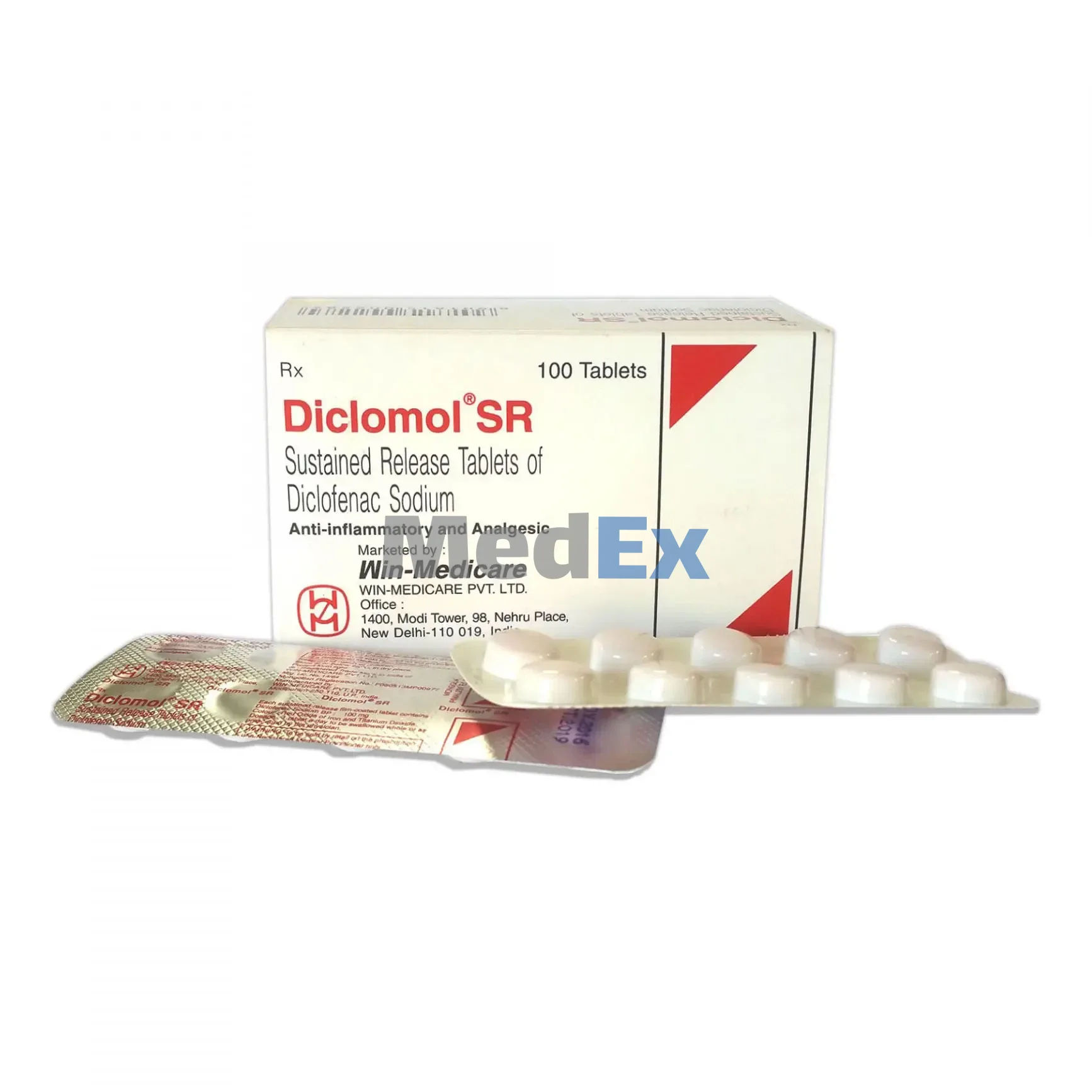 Diclomol SR 100 mg Packaging