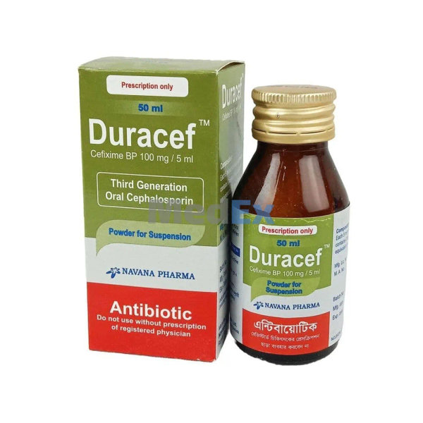 Duracef 100 mg/5 ml Packaging