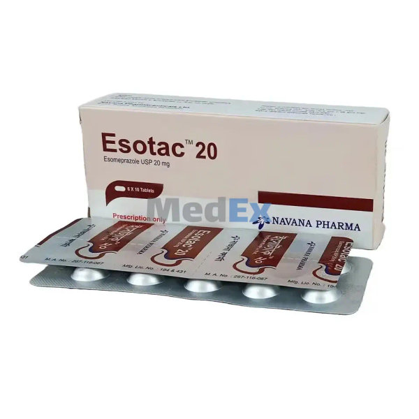 Esotac 20 mg Packaging