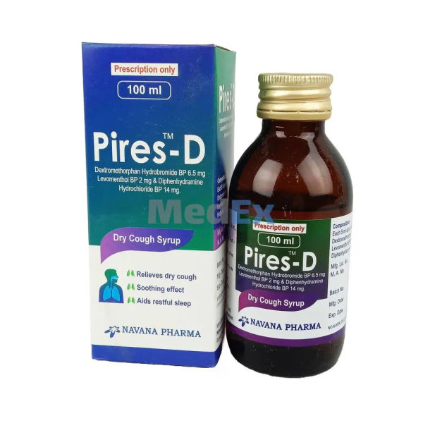 Pires-D (14 mg+6.5 mg+2 mg)/5 ml Packaging