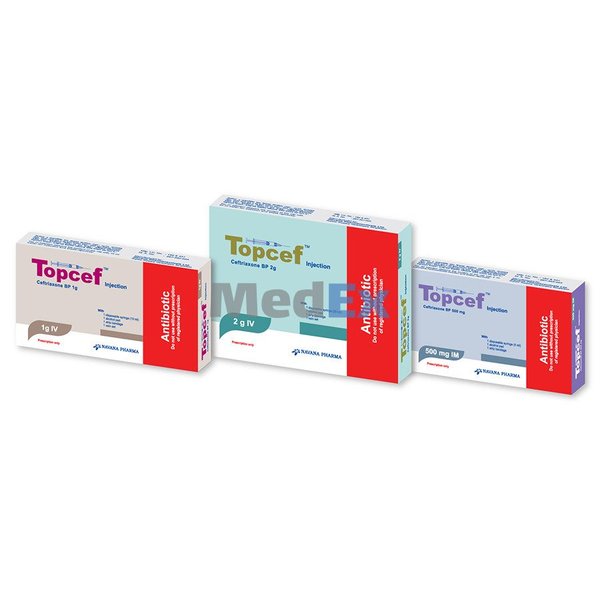Topcef 2 gm/vial Packaging