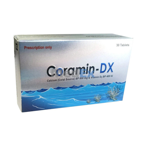 Coramin-DX 600 mg+400 IU Packaging