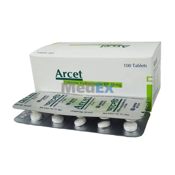 Arcet 10 mg Packaging