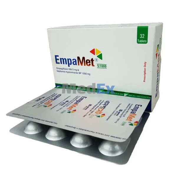 EmpaMet 5 mg+1000 mg Packaging