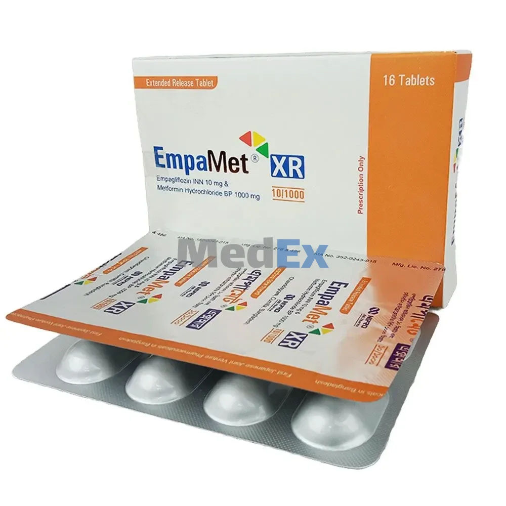 EmpaMet XR 10 mg+1000 mg Packaging