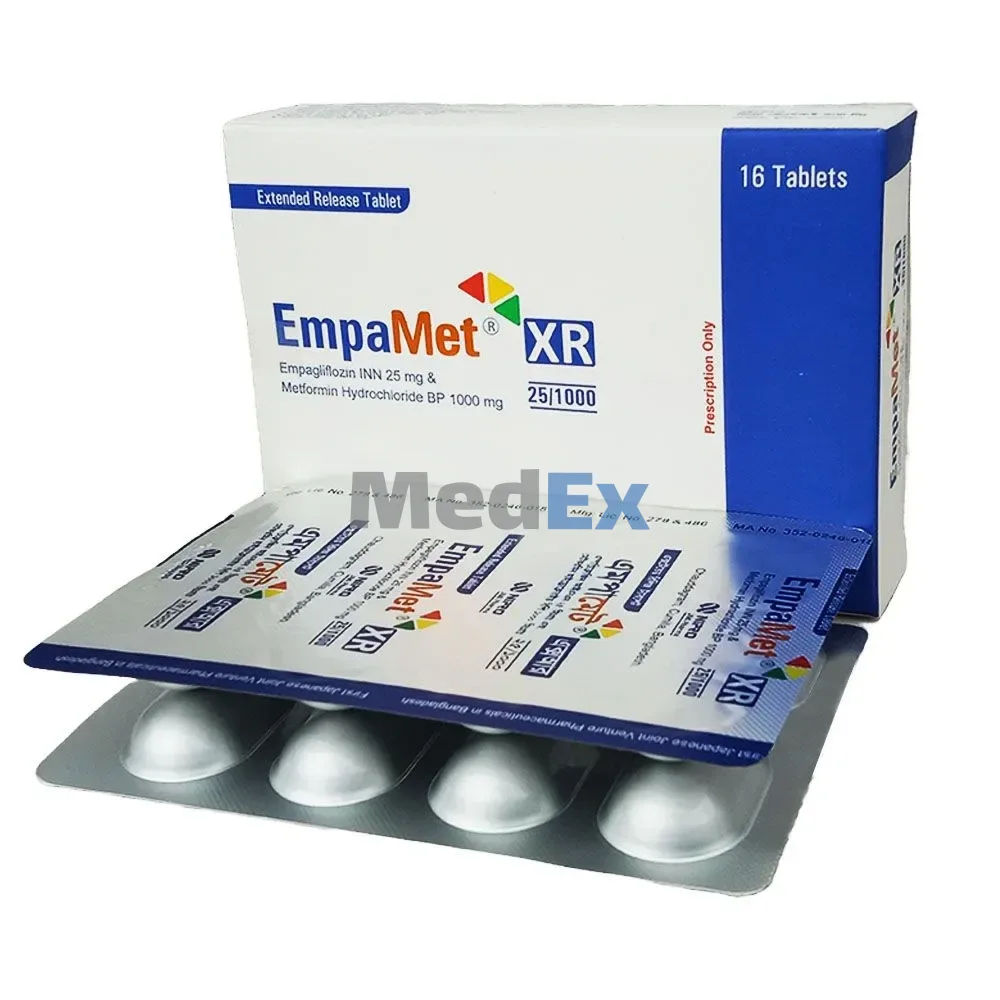 EmpaMet XR 25 mg+1000 mg Packaging
