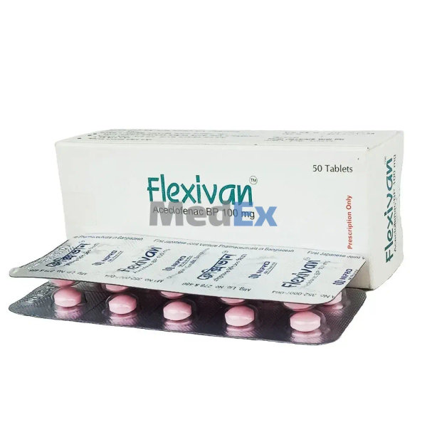 Flexivan 100 mg Packaging