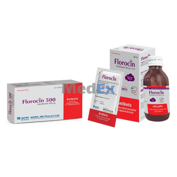 Florocin 250 mg/5 ml Packaging